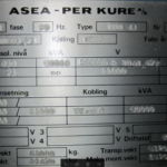 2 pcs. ASEA 40 MVA 132/11 kV
